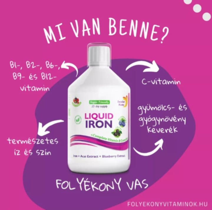 Swedish Nutra Folyékony Vas 500 ml